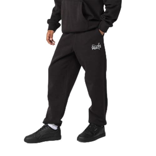 Image of Puma Boys No1 Logo Sweatpants Junior Cotton Black 13 Years