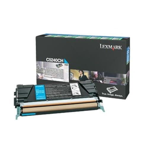 Image of Lexmark C5240CH cyan blue colour laser cartridge C5242CH C524 C524n C524dn C524dtn C534 C534n C534dn C534dtnC532 C532n C532dn C532dtn