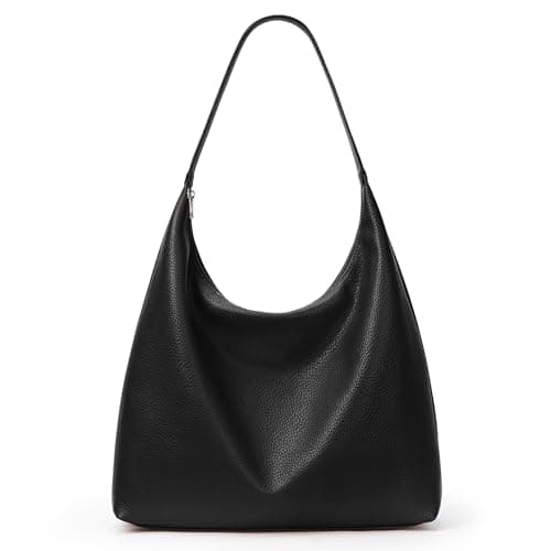 Image of KALIDI Vintage Vegan Leather Tote Bag Women Hobo Zipper Work Bag Weekender Shoulder Handbag for Travel Daily