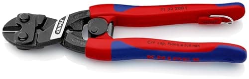 Image of KNIPEX Cobolt Compact Bolt Cutter in Blister with Slim Multi-Component Grips, with Integrated Tether Attachment, 71 32 200 T BK