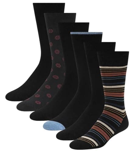 Image of Ted Baker Mens 6Pk Formal Crew Black Mix Mens 7-11