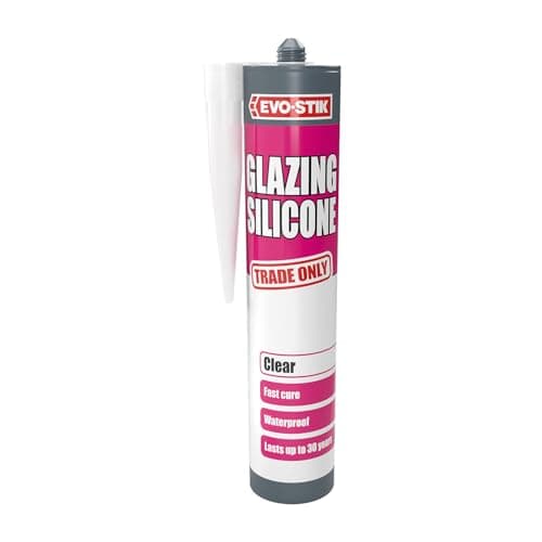 Image of EVO-STIK Glazing Silicone Sealant Clear - 280ml - For all Types of Glazin - Waterproof seal - UV Resistant