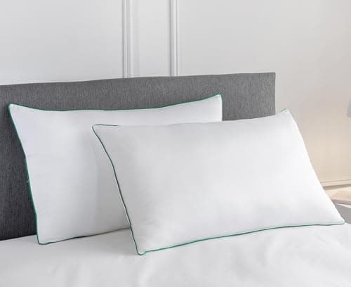 Image of Vapinity Bamboo Plain Pillow – Anti Allergy, Cooling & Breathable – Soft Microfibre Filling – OEKO-TEX Certified – Machine Washable – 48 x 74cm