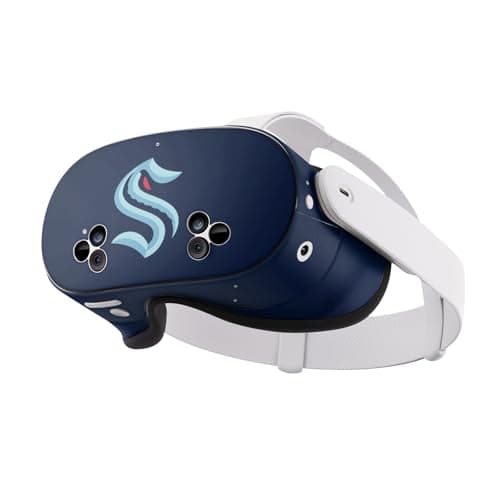 Image of Head Case Designs Officially Licensed NHL Plain Seattle Kraken Vinyl Sticker Skin Decal Cover Compatible With Meta Quest 3S