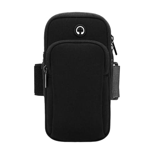 Image of Phone Holder for Running, Universal Adjustable Arm Band Key Card Bag Fit Gym Jogging Hiking Running Exercise Walking Workout, Running Armband for Phone Under 7 Inch(Black)