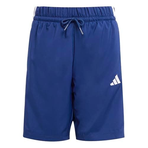 Image of adidas Unisex Kids Essentials Climacool Stripes Shorts, Dark Blue/White, 7-8 Years