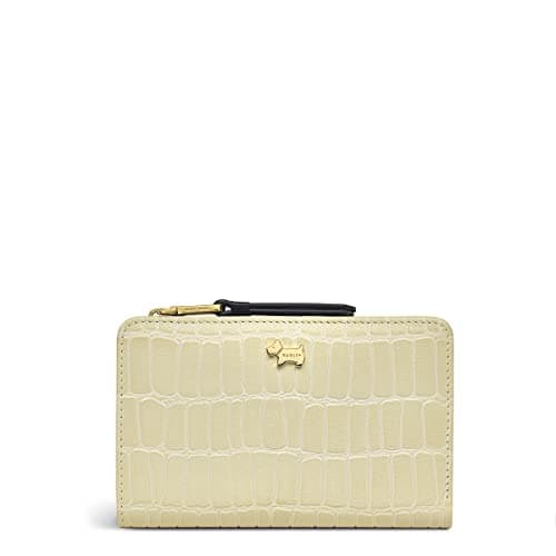 Image of RADLEY Liverpool Street Medium Bifold Purse Faux Croc Leather (Mid Natural) Cream Leather Womens