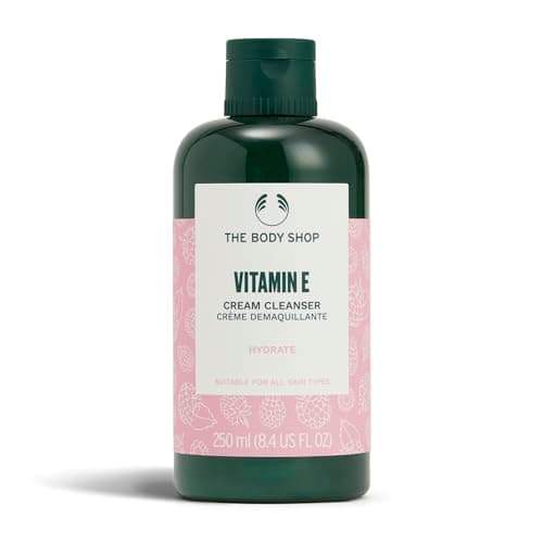 Image of The Body Shop Vitamin E Cream Cleanser (1x 250ml), Cream Cleanser for Face, Hydrating Cleanser & Makeup Remover for Dry Skin, Dermatologically Tested