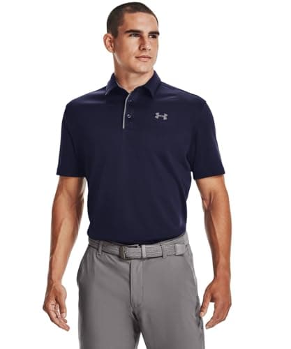 Image of Under Armour Men Tech, Lightweight and Breathable Polo T Shirt for Men, Comfortable Short Sleeve Polo Shirt