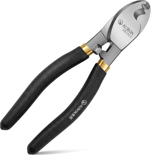 Image of Aubon Cable Cutter 150 mm, Hand Tools High Carbon Steel Wire Cable Cutting Tools Ideal for Cutting Copper, Aluminium and Electric Cables NOT for Bicycle Cable