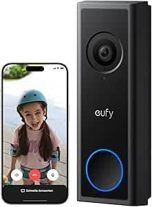 Image of eufy Video Doorbell Camera Wireless C30, Live Video Call, 2K FHD, Battery Powered, 16:9 Wide View, Easy Installation, AI Human Detection for People and Packages,HomeBase S380 Compatible,No Monthly Fee