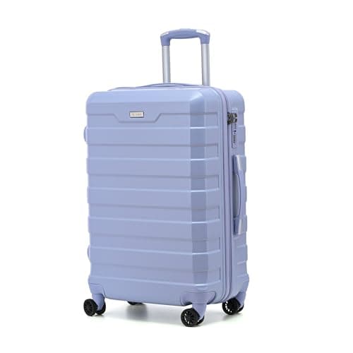 Image of RMW Suitcase Large Medium Cabin Size | Hard Shell | Lightweight | 4 Dual Spinner Wheels | Trolley Luggage Suitcase | Hold Check in Luggage | TSA Combination Lock (Purple, Large 28")