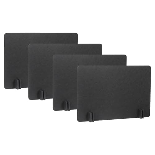 Image of PATIKIL Desk Divider, 4 Set 24 x 16 Inch Acoustic Freestanding Desk Divider Desk Privacy Panel with 16 Pcs Support Feet for Library Office Workstation,Black