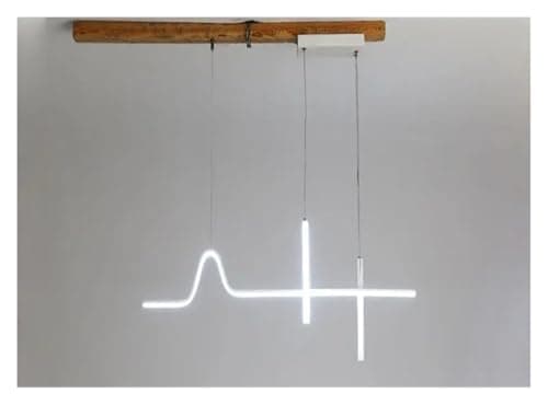 Image of PendantLight, Nordic LED Pendant Light Modern White Black Dimmable Hanging Ceiling Fixture for Dining Room Kitchen Remote Control Lighting(A White 120cm,3-Color)
