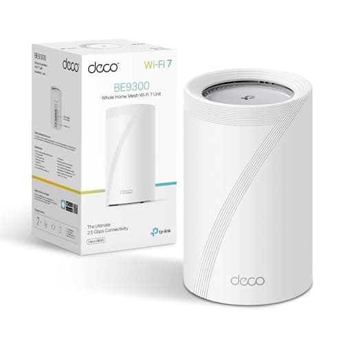 Image of TP-Link Deco BE65 WiFi 7 Router, BE9300 Tri-Band Gigabit WiFi, 4× 2.5G Ports for Ultra-Fast Wired/Wireless,AI-Driven Performance,Works with All ISPs,VPN Client & Server,HomeShield Security,Easy Setup