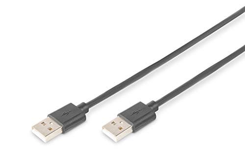 Image of DIGITUS USB 2.0 cable – 1.8 m – USB-A to Type-A – 480 Mbps – for computers, notebooks, hubs, printers, external hard drives – black