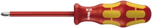 Image of Wera 05100015001 1 x 80 mm "165i PZ SB VDE" Insulated Screwdriver for Phillips Screws - Silver