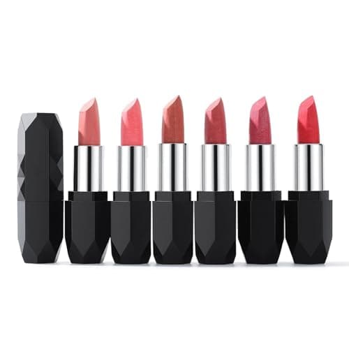 Image of Diamond Glitter Lipstick – Water-Resistant Matte Metallic Lipstick, Long-Wear Shimmer with Pearl Finish, 3.5g (# 06)