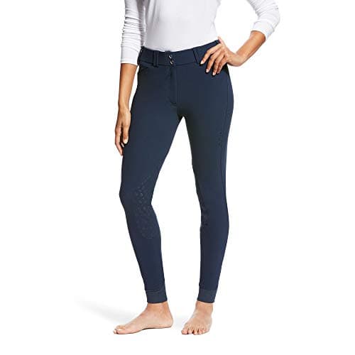 Image of ARIAT Womens Tri Triathlon Factor Grip Knee Patch Breeches Navy - Easy Stretch Breech Length - RegAriat Breech Size - 32IN