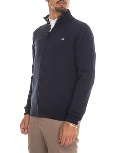 Image of Gant Superfine Lambswool Full Zip Sweater L