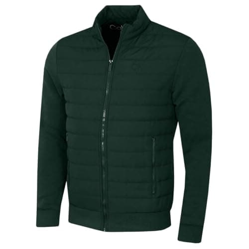 Image of Calvin Klein Mens Hybrid Quilted Fleece Jacket - Evergreen - S