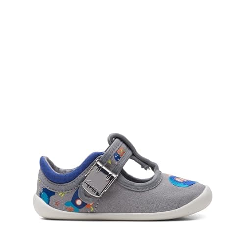 Image of Clarks Roamer Sun Toddler Textile Canvas In Wide Fit Size 3