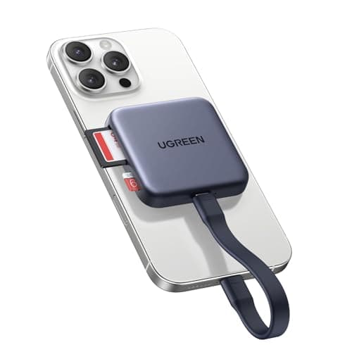 Image of UGREEN SD Card Reader 4.0, 312MB/S, USB C Memory Card Reader, Magnetic Design, 100W PD, for SD/SDXC/SDHC/Micro SD/Micro SDXC/Micro SDHC, Compatible with iPhone 15/16, iPad Pro, MacBook Pro/Air