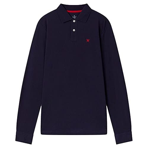 Image of Hackett London Men's Slim Fit Logo Polo Shirt, 595navy, L UK