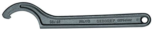 Image of GEDORE Hook spanner with lug, for Slotted nuts, AF 52-55 mm, Tip dia. 5 mm, Ratchet spanner, 40 52-55