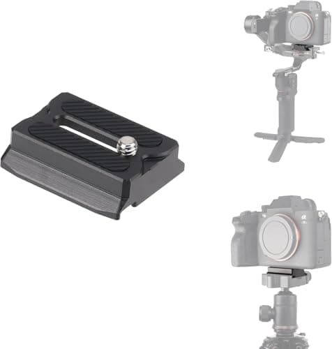 Image of Fotga RS Upper Camera Quick Release Plate for DJI Ronin RS5 / RS3 / RS 3 Mini/RS 3 Pro/RS 2 / RSC 2 / RS 4 / RS 4 Pro/RS 4 Mini Gimbal Stabilizer DSLR Mirrorless Camera Arca Tripod Mount