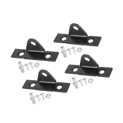 Image of Partuto 4 Set Black Metal Car Gas Strut Shock Mounting Bracket 68x16x24mm Replacement
