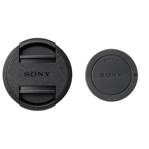 Image of Sony ALC-F405S Front Lens Cap for SELF150, Black & ALC-B1EM Body Cap for E Mount Cameras