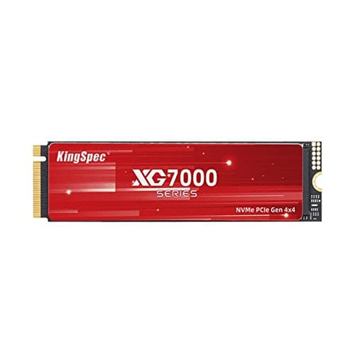 Image of KingSpec 1TB PCIe4.0 M.2 2280 SSD, R/W Speed up to 7400/6600 MB/s, 3D NAND Flash Internal M2 NVMe Solid State Drive, Compatible with PS5 / Desktop/Laptop