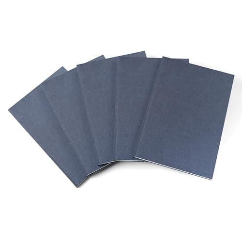 Image of Silvine A5 Hardback Casebound Manuscript Book, 192 pages Feint Ruled - Blue, 217 x 154mm [Pack of 5]