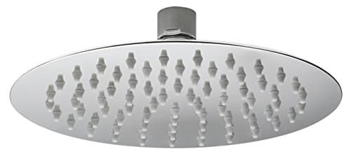 Image of Hudson Reed A3082 ǀ Modern Bathroom Slim Stainless Steel Round Fixed Shower Head, 200mm x 56mm, Chrome