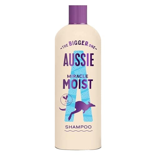 Image of Aussie Miracle Moist Shampoo 600ml. Moisture-Quenching Formula to Revive and Restore Brittle and Dry Hair. Infused with Australian Macadamia Nut Oil, and Cruelty-Free