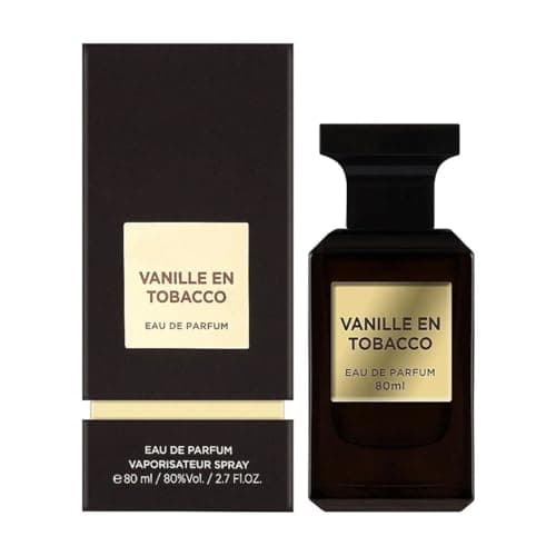 Image of Vanille En Tobacco Eau de Parfum 80ml by Fragrance World – Men’s Vanilla Tobacco Perfume, Long Lasting Woody Spicy Fragrance, Tonka Bean & Dry Fruit Notes, Luxury Scent for Him