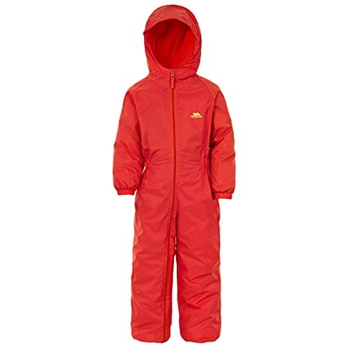 Image of Trespass Baby Unisex Dripdrop Padded Waterproof Rain Suit (18/24 Months) (Signal Red)