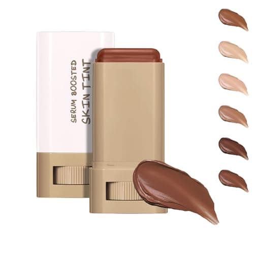 Image of Covebalm Beauty Skin Tint Foundation Stick, Two-pack, Serum Boosted Skin Tint Balm, 4‑in‑1 Hydrating Primer Foundation, Sheer Light Coverage, Natural Radiant Finish (Medium Deep*2)