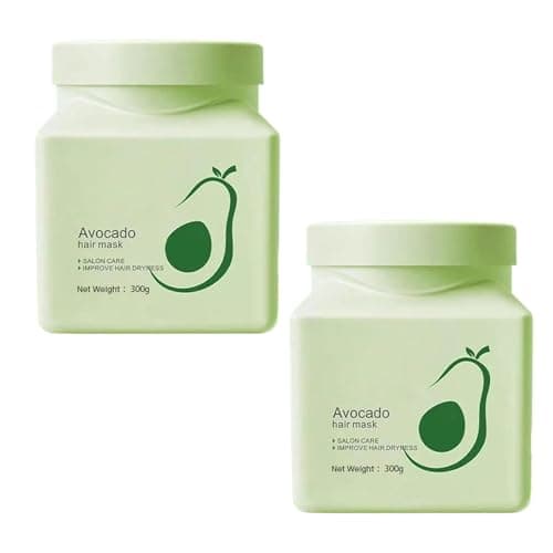 Image of Avocado Intensive Care Hair Masks, Deep Conditioning Avocado Oil Hair Mask, 300g, With Split End Prevention, Moisturize, Nourishes & Repairs Dry, Damaged Hairs, For Women and Men (2pcs)
