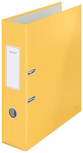 Image of Leitz Lever Arch File, 600 Sheet Capacity, 80 mm Spine, Cosy Range, A4, Warm Yellow, 10610019
