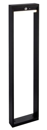 Image of National Lighting Void Bollard Light 800mm Black – Outdoor LED Solar Lamp Post with PIR Motion Sensor, Step Dimming - IP44 Weatherproof, Aluminium Body, Garden Pathway Landscape Lighting
