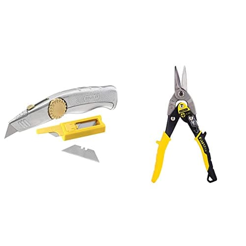 Image of Stanley FatMax 0-10-819 Pro Retractable Knife & Aviation Snips – Straight Cut (2-14-563)