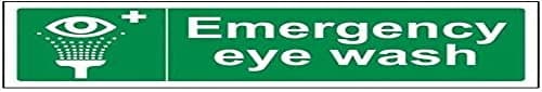 Image of V Safety Emergency Eye Wash Sign - 300mm x 100mm - Self Adhesive Vinyl