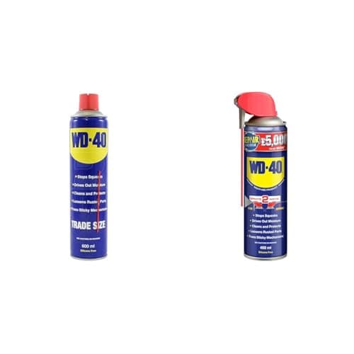 Image of WD-40 Multi-Use Product - 600ml Can - The Ultimate Lubricant, Rust Protection, Penetrant & Multi-Use Smart Straw 450ml Spray Aerosol Can Clean Rust Lubricant, blue