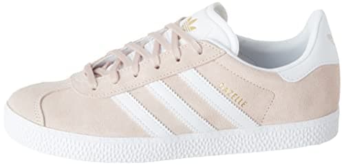 Image of adidas Originals Kids' Gazelle Sneaker, Beige/White, 6 Big Kid