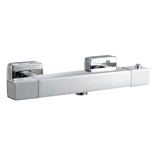 Image of Hapilife Square Thermostatic Bar Shower Mixer Modern Chrome Valve, Only 1 Outlet(Suitable for Handheld Shower), Hot & Cold Water Mixer Constant Temperature Control for Bathroom