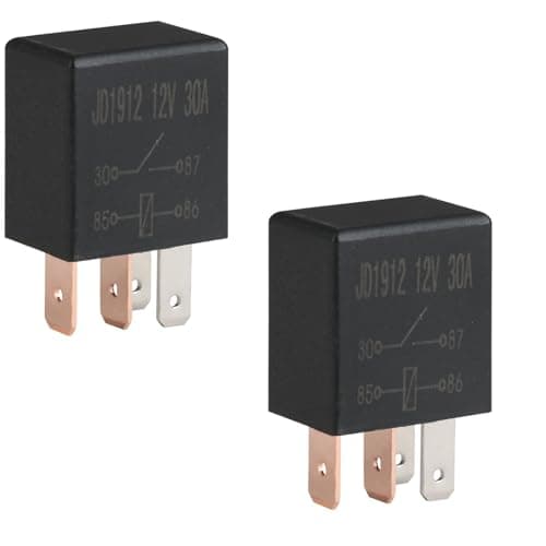Image of Universal JD1912 Safety Relay Switch, 2 Pcs 4 Pin DC 12V 30A Multipurpose Automotive Starter Relay Replacement Parts for Trucks, Motorcycle, Boat, Fans, Air Conditioners, Oil Pumps