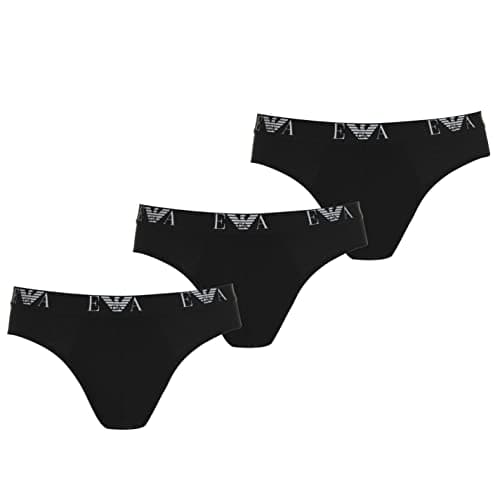 Image of Emporio Armani Underwear Men's Cc715111737 Boxer Briefs, Black, Large (Manufacturer Size:)
