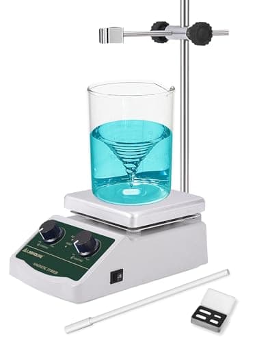 Image of LABHOUSE 300℃/ 572℉ Magnetic Stirrer Hot Plate 2L Heated Mixer 2000RPM Lab Stirring W/Support Stand,Stir Bar Recycler Set(Non Digital)